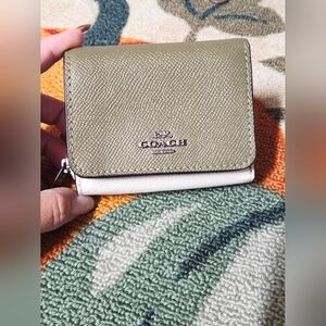 Coach Olive Green and White Women's Wallet
